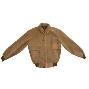 Vintage Vip Moda Alta Moda Men's Faux Suede Leather Bomber Italy GV Sz 46 XL